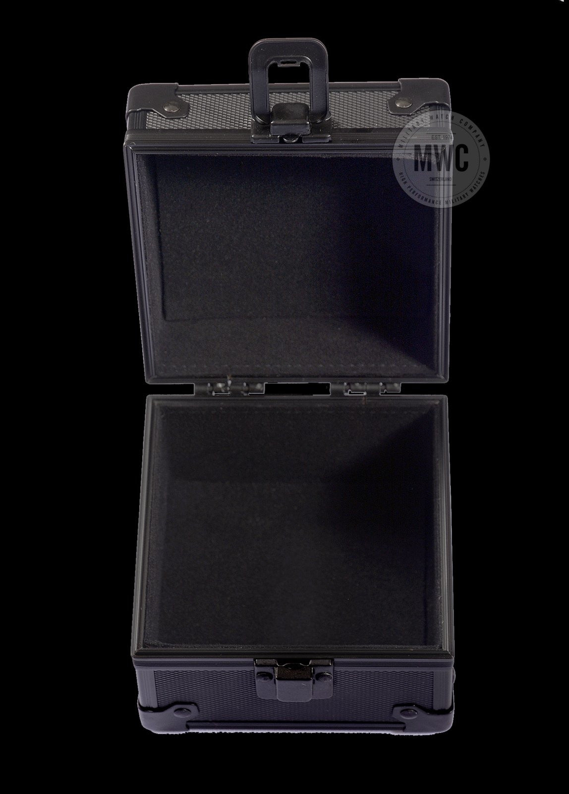 Caja protectora de viaje para reloj MWC con placa en blanco para personalización/grabado