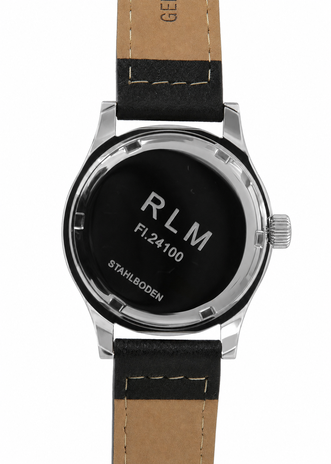 Reloj de piloto Aeschbach patrón WW2 Alemania Luftwaffe / Reichsluftfahrtministerium (RLM) con movimiento mecánico automático de 21 rubíes y cristal de zafiro