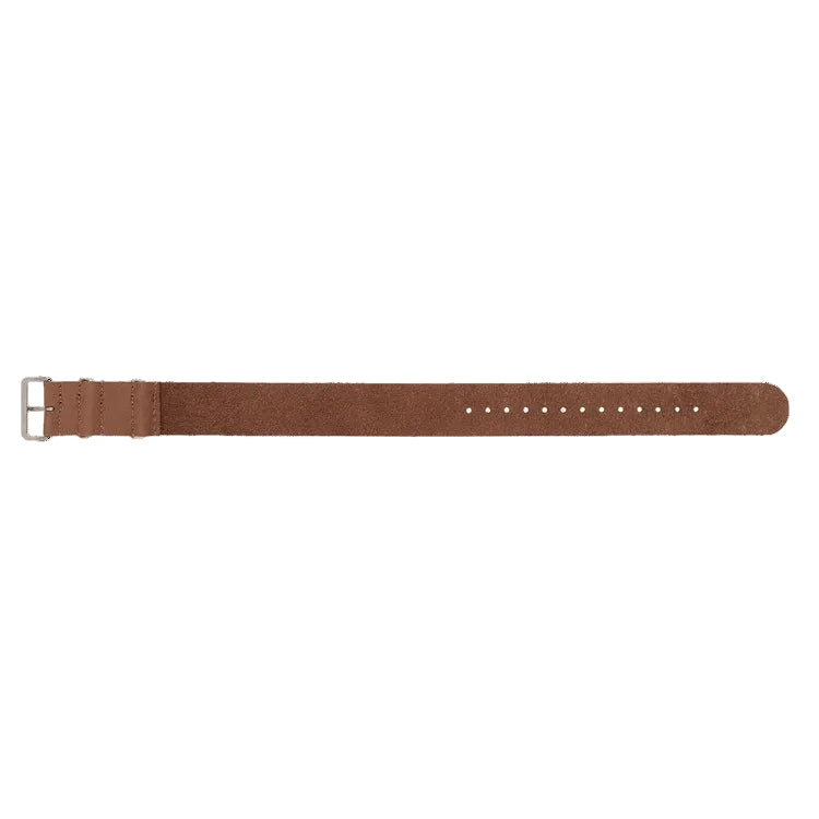 22mm Brown Leather NATO Military Watch Strap
