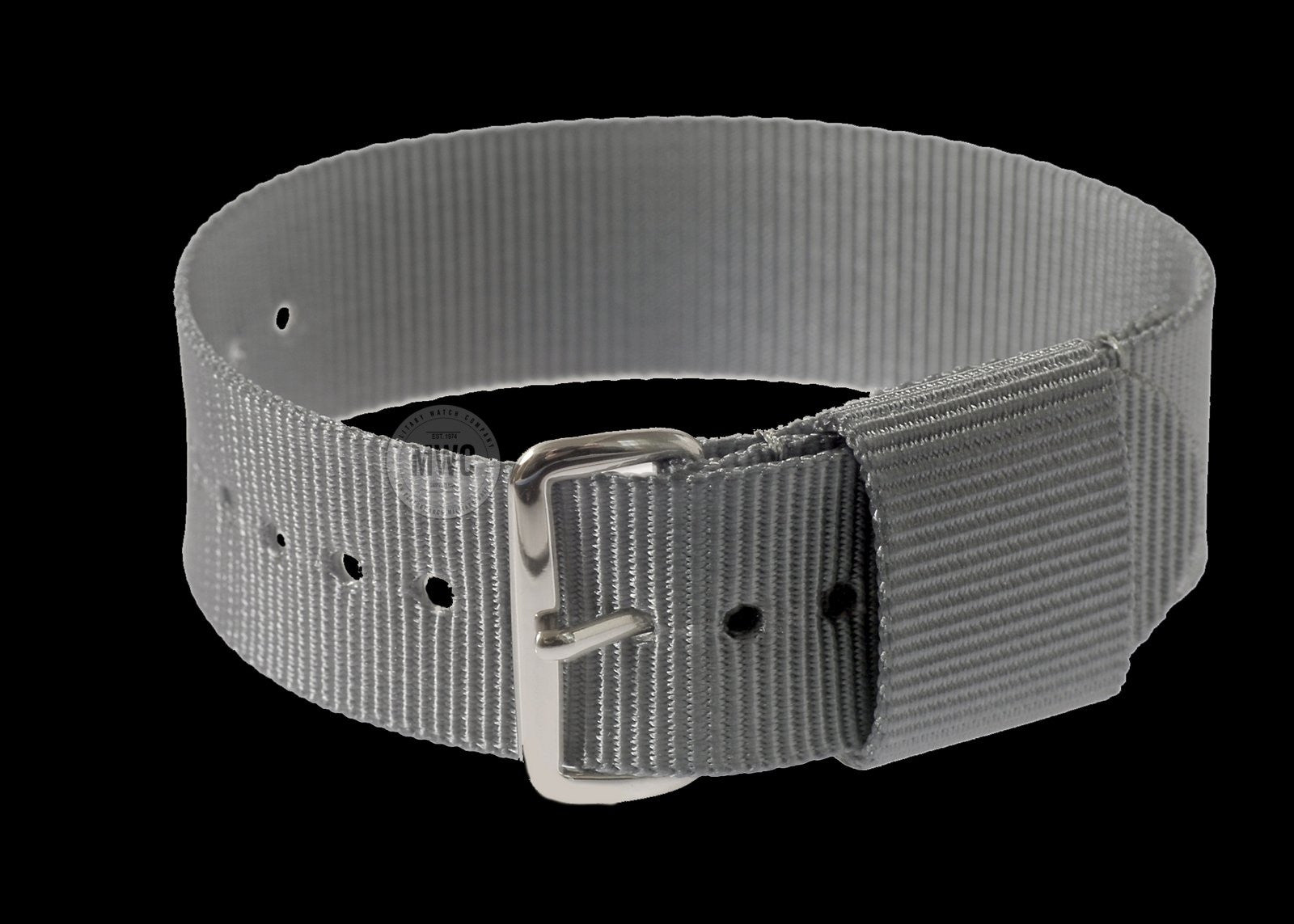 Correa de reloj militar patrón estadounidense gris de 18mm
