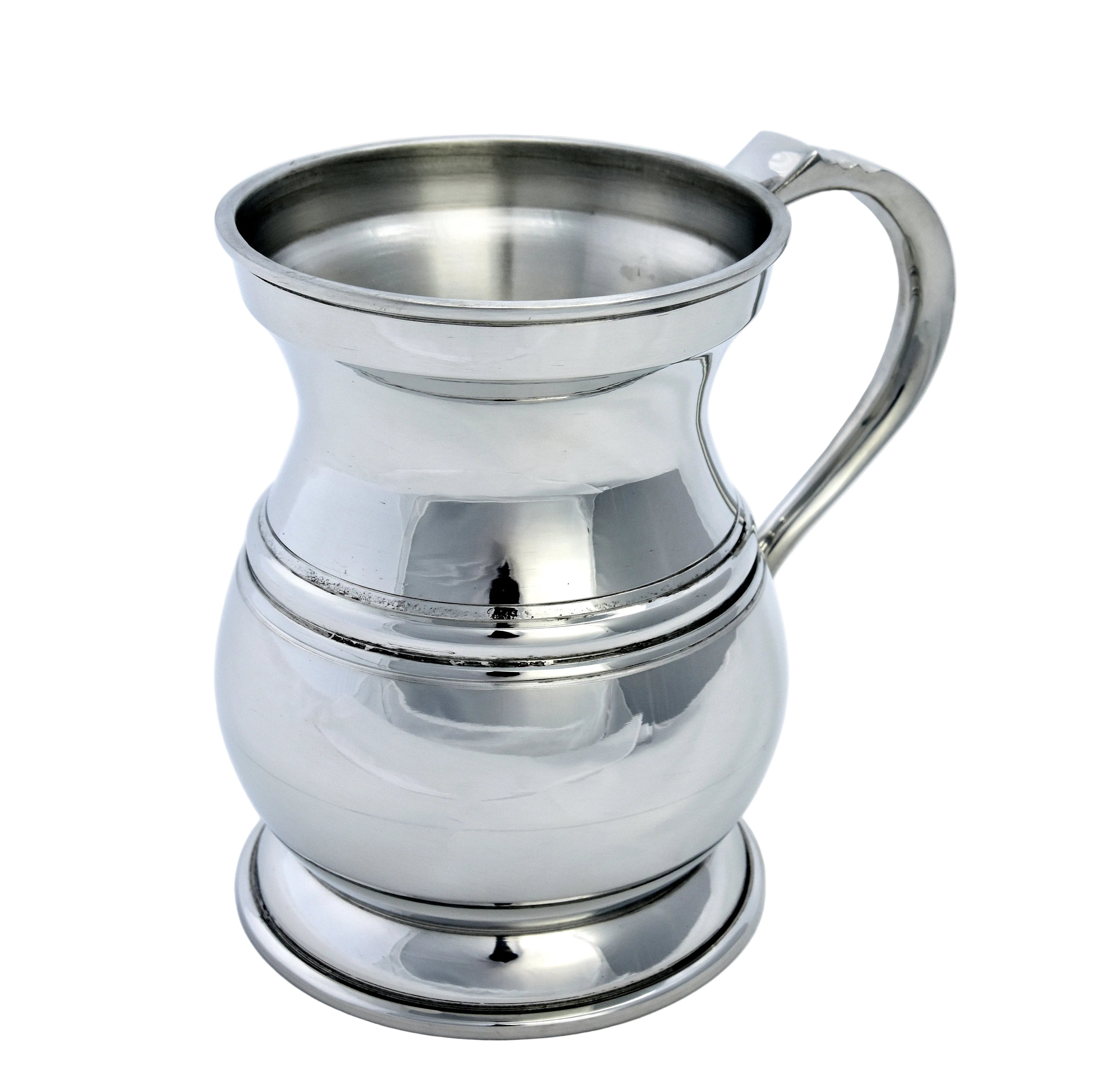 James Yates One Pint 19th Century Pattern Pewter Baluster Tankard - This is an exact remake of the manufacturers original