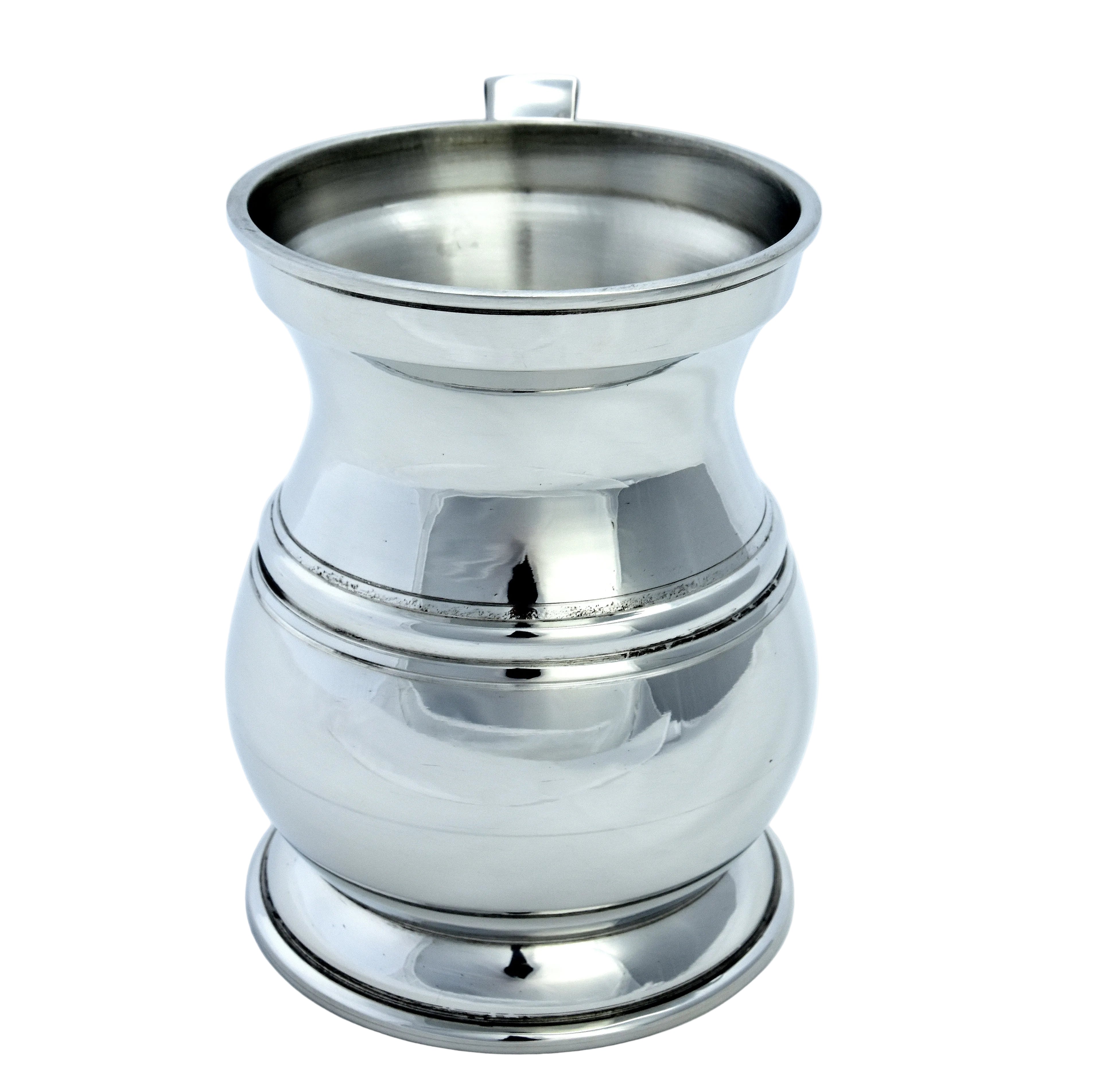 James Yates One Pint 19th Century Pattern Pewter Baluster Tankard - This is an exact remake of the manufacturers original