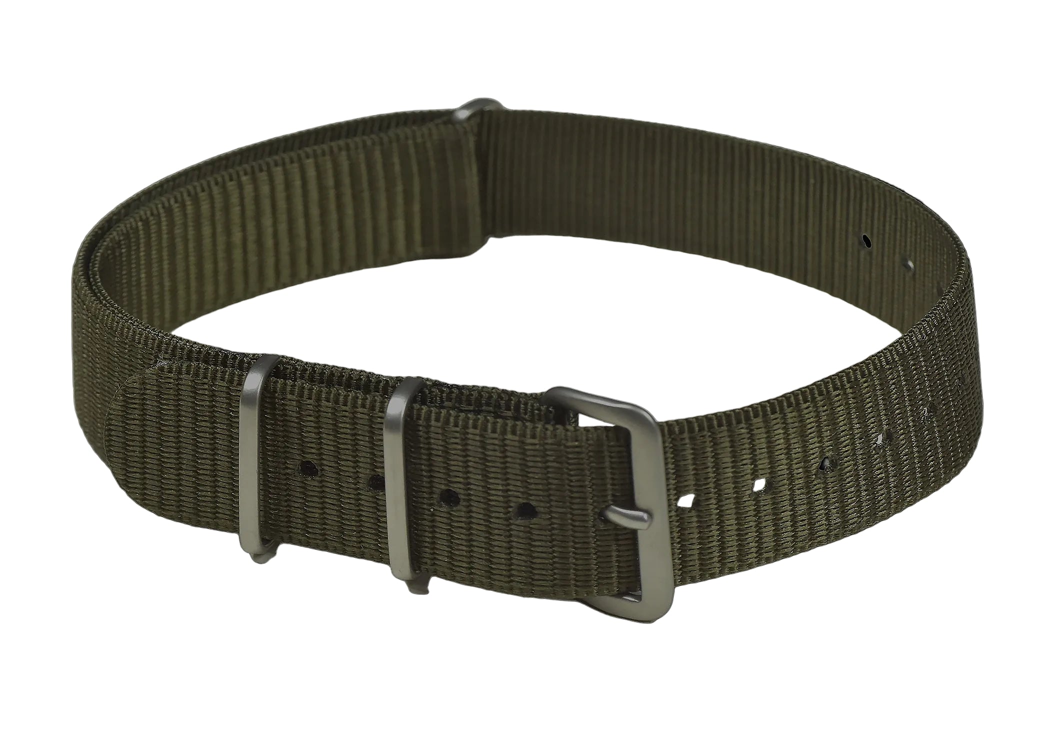 18mm NATO Military Watch Strap in 1970s Pattern US Military Olive/Khaki Material