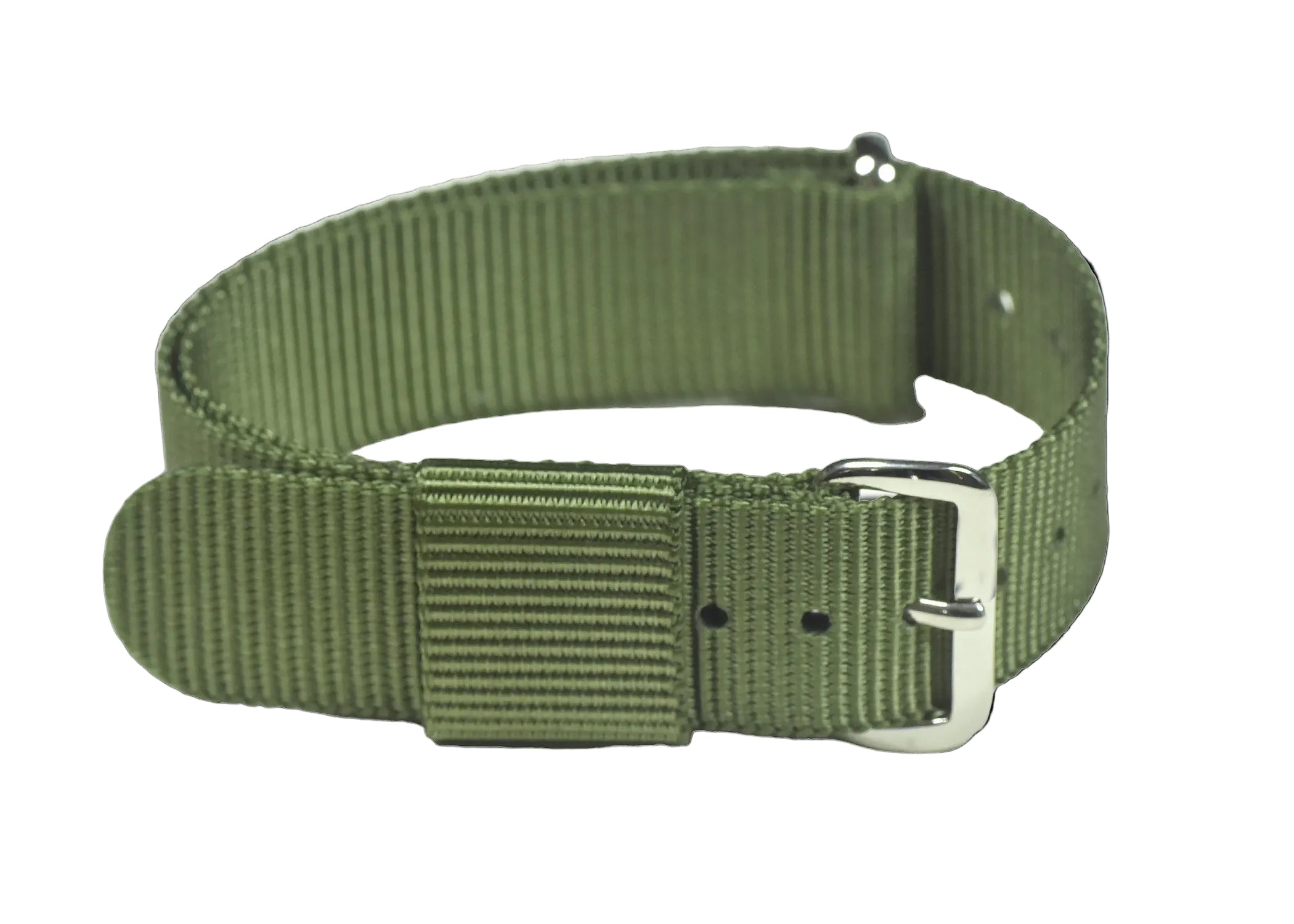 18mm US Pattern Olive Green Military Watch Strap