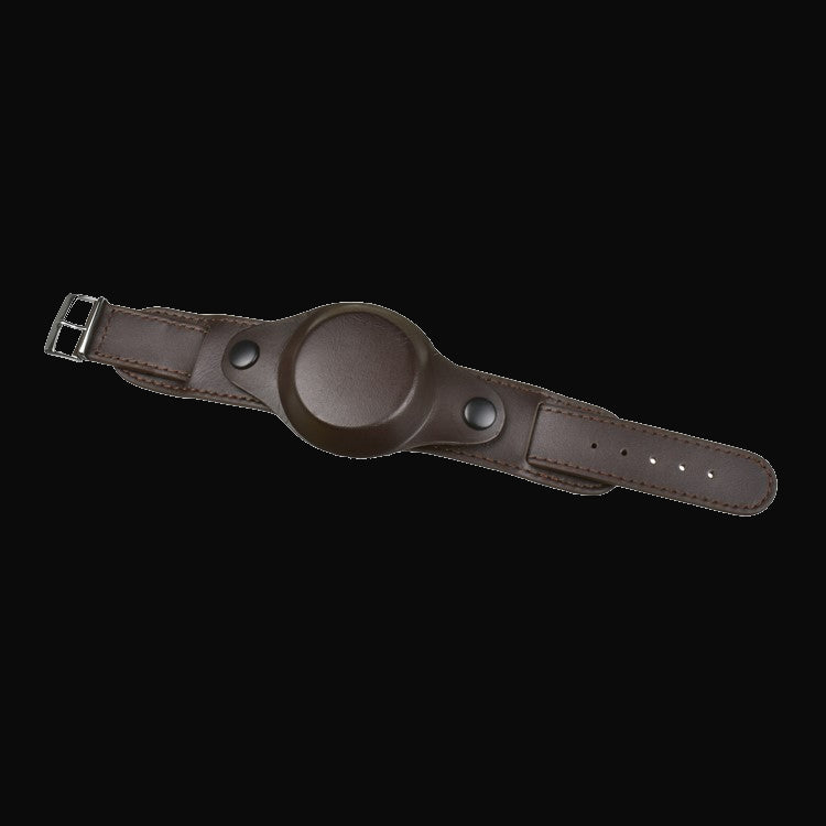 20mm Braunes 1950er Muster Leder Militär-Uhrenarmband mit schützendem Gesichtsschutz