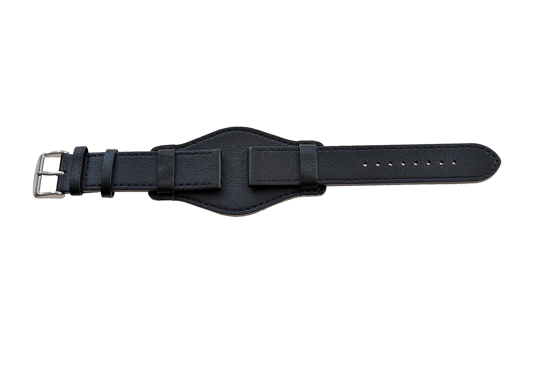 Bracelet de montre militaire en cuir d'aviateur allemand "Luftwaffe / Bund" 20mm
