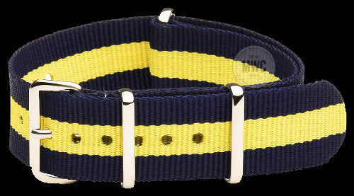 Cinturino militare NATO blu e giallo da 18mm