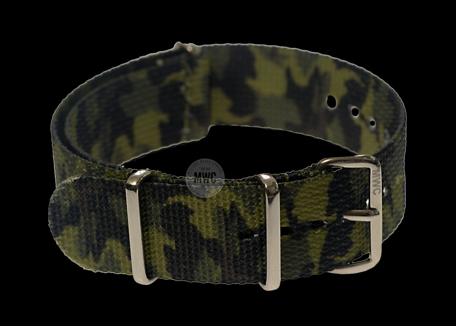 Correa de reloj militar NATO camuflaje jungla / tropical de 20mm