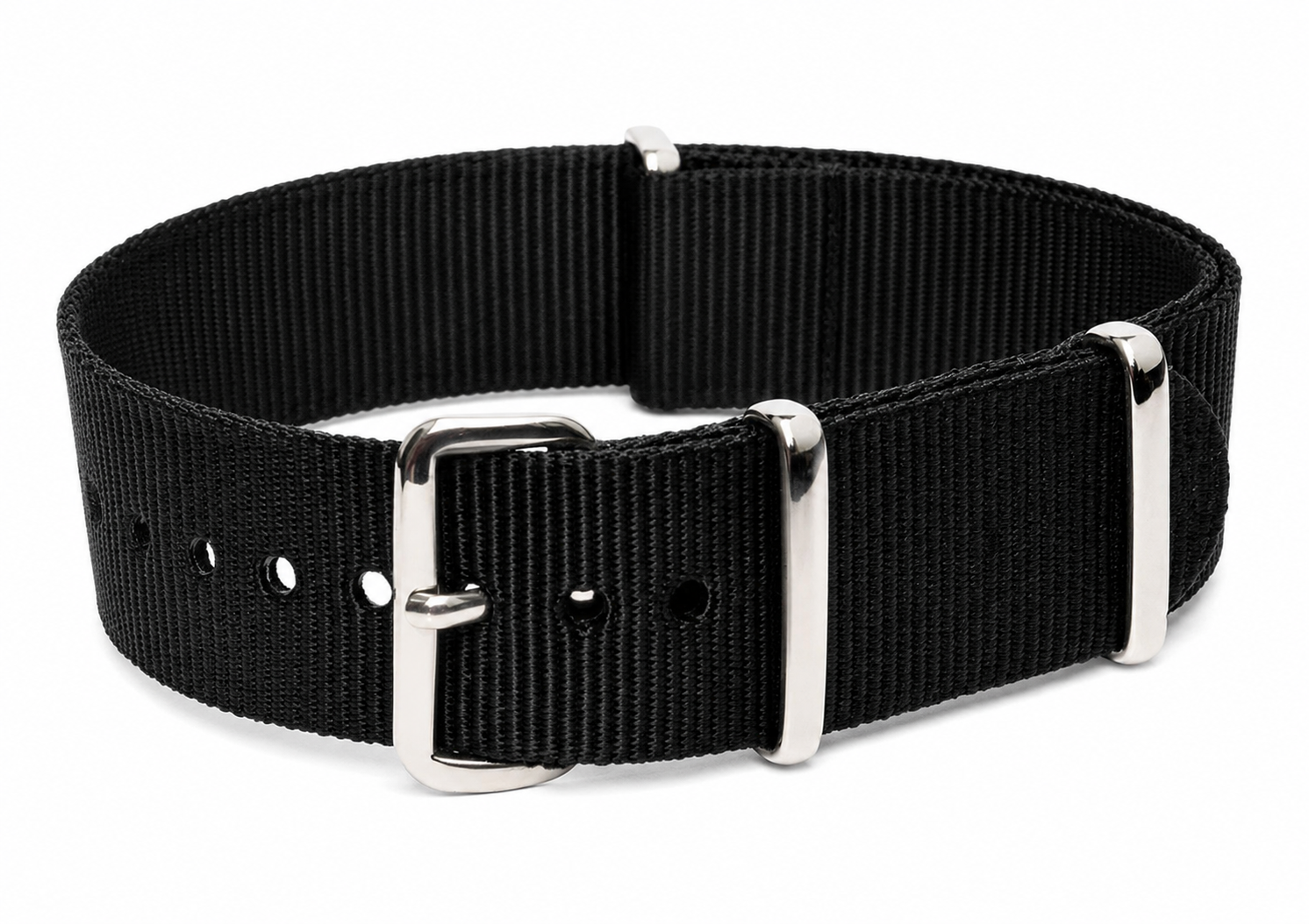 18mm Schwarzes NATO Militär-Uhrenarmband