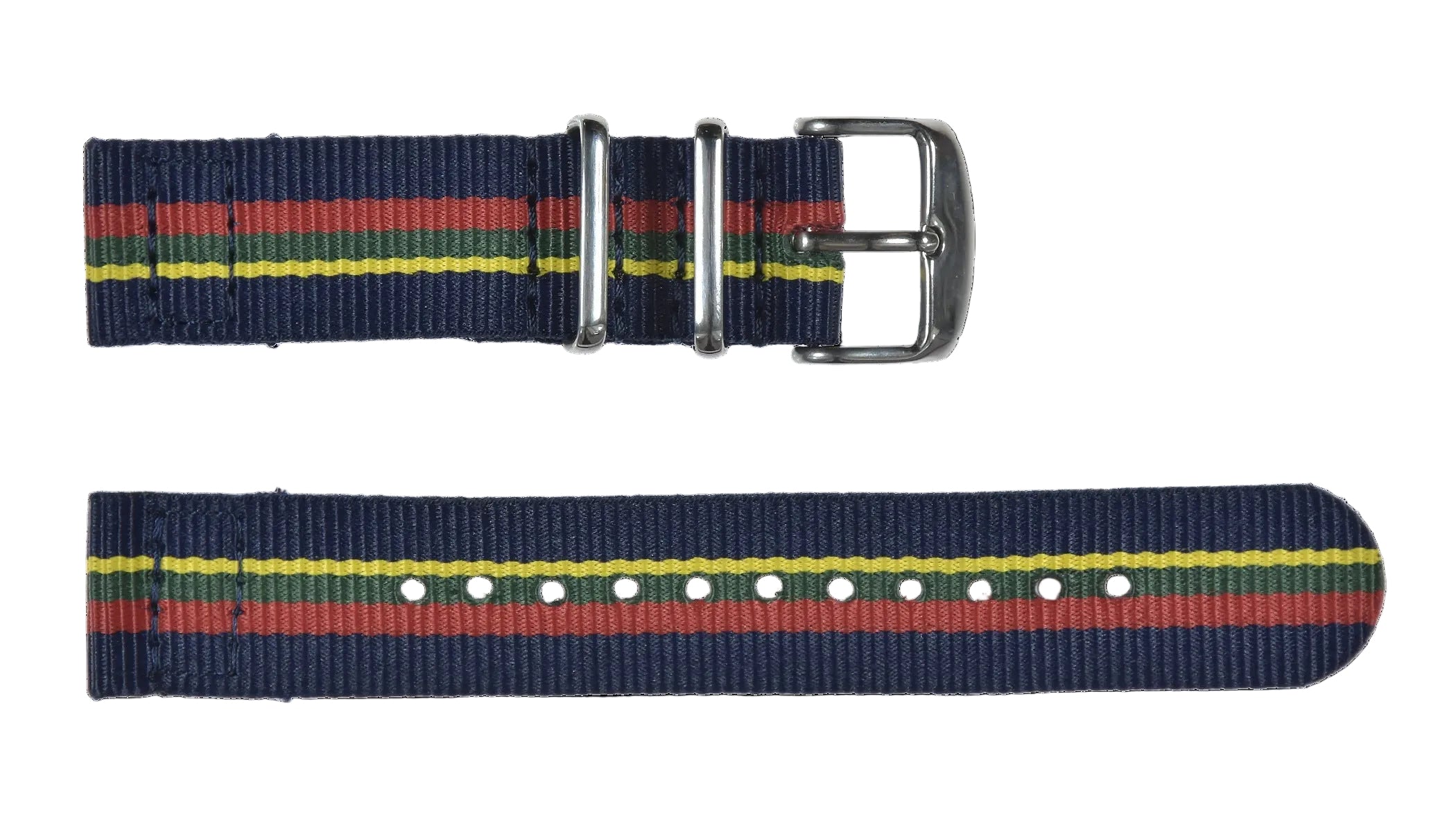 2 Piece 22mm Royal Marines NATO Military Watch Strap in Ballistic Nylon with Stainless Steel Fasteners