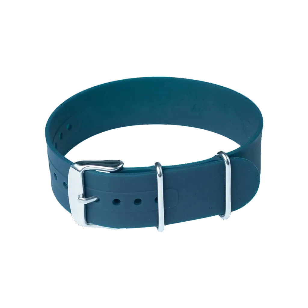 20mm Navy Blue Silicone/Rubber NATO Military Watch Strap