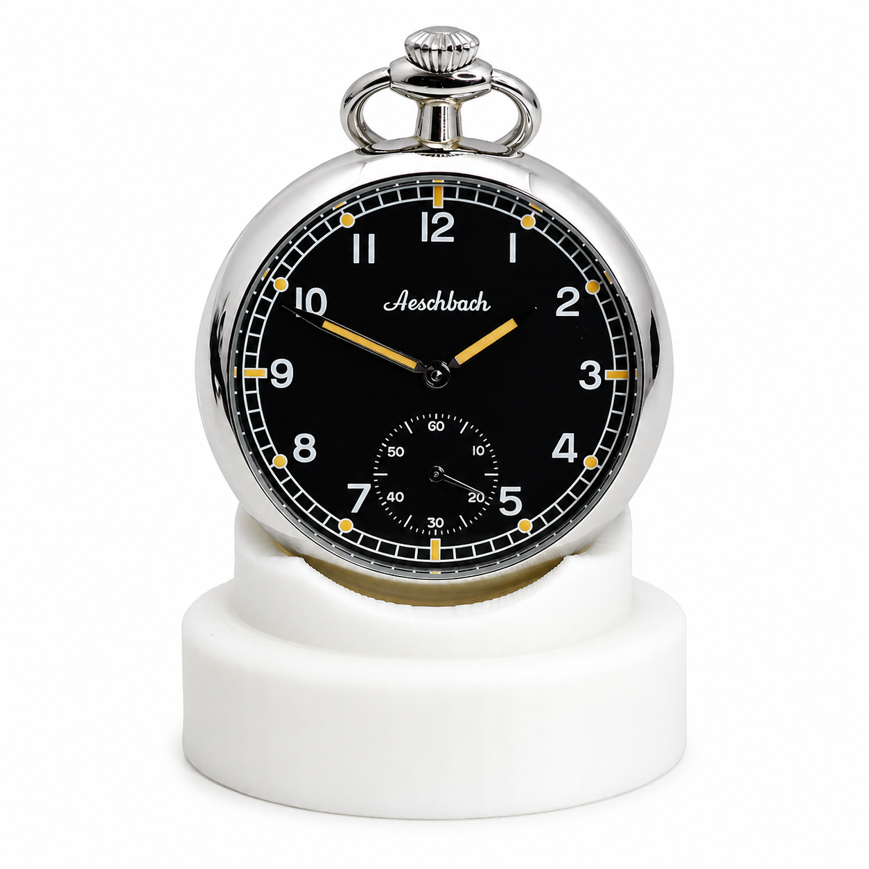 Soporte para reloj de bolsillo blanco - ideal para exhibir un reloj de bolsillo cuando no se usa en un escritorio, mesa o vitrina