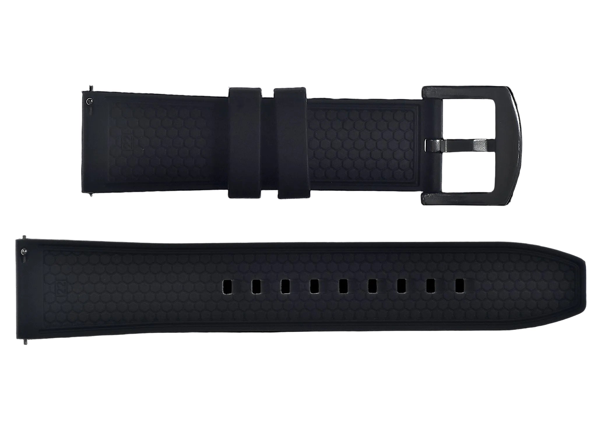 20mm FKM (Patterned) Rubber Strap with Quick Release Feature for Fast and Easy Fitting and Removal