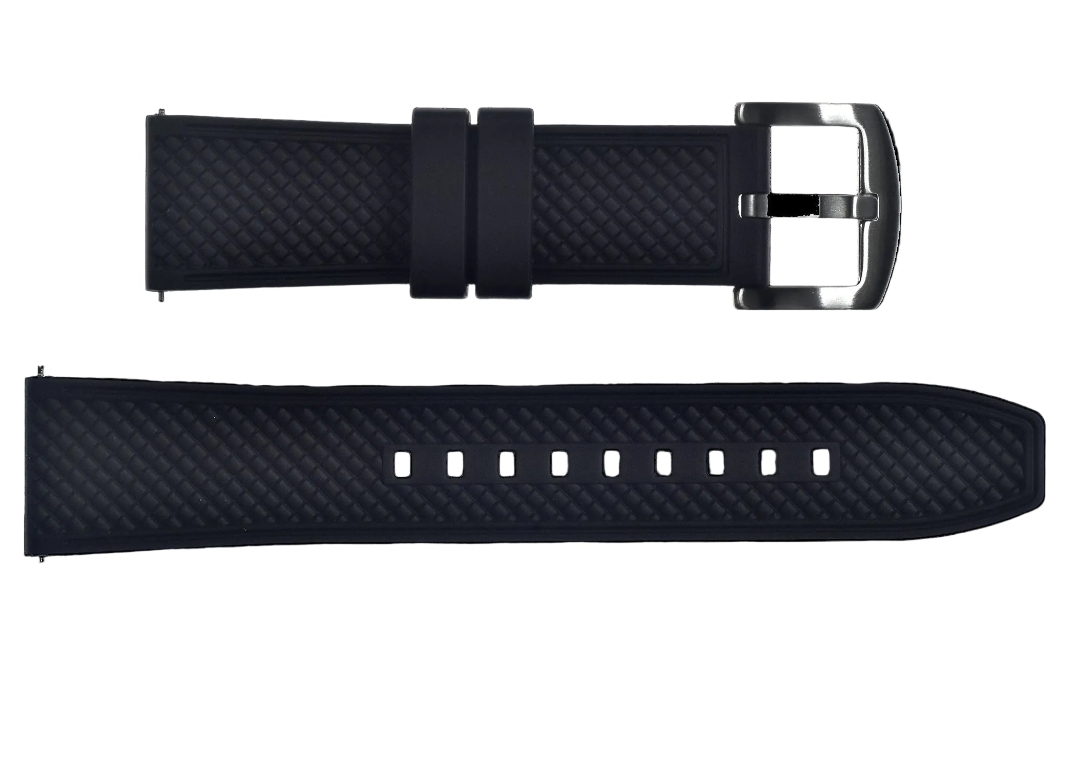 22mm FKM (Patterned) Rubber Strap with Quick Release Feature for Fast and Easy Fitting and Removal