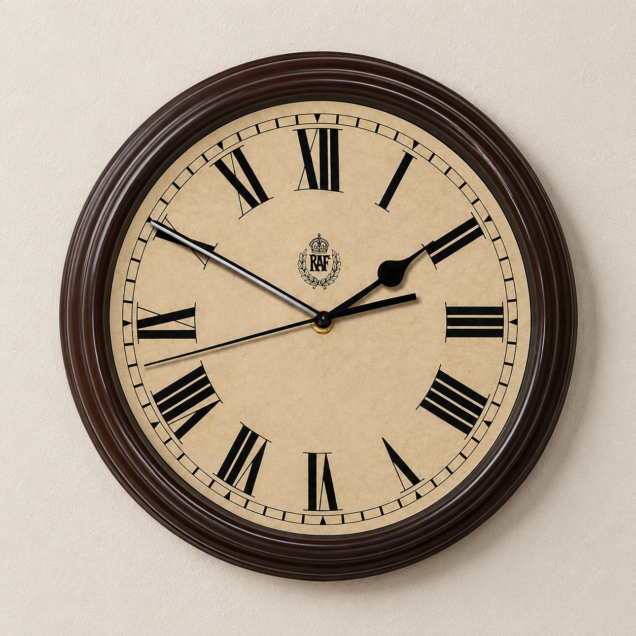 Royal Air Force 1940 Battle of Britain Pattern Replica Wall Clock with Silent Quartz Movement and Sweep Second Hand (Size 12"/30.5cm)