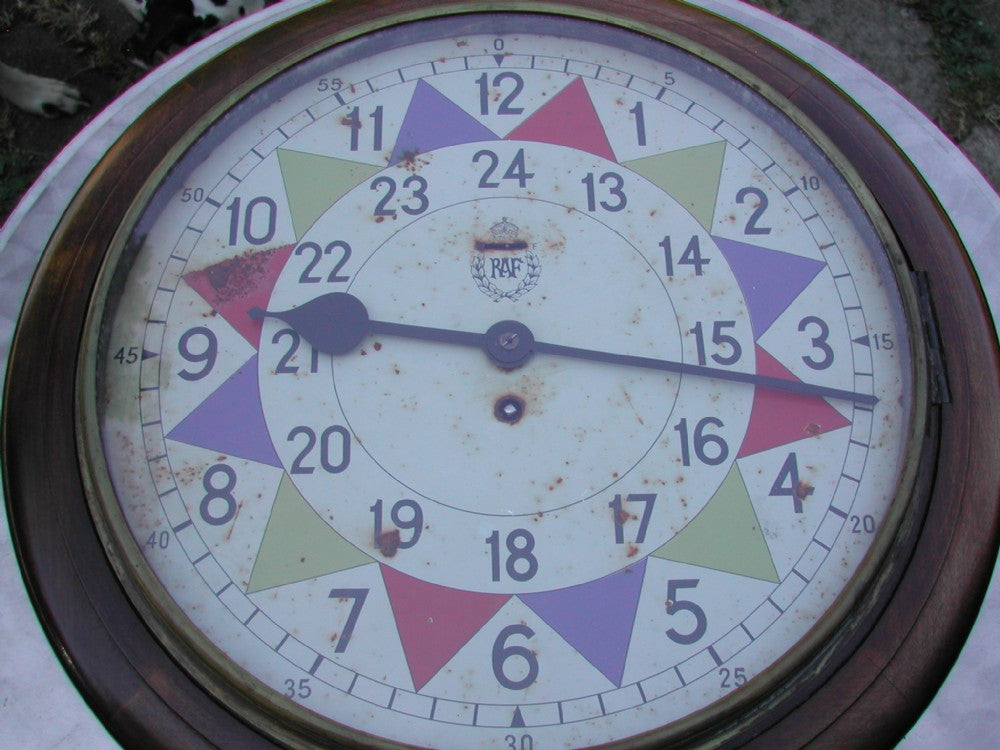 Horloge murale réplique secteur motif RAF 1940 "Bataille d'Angleterre" avec mouvement quartz silencieux et trotteuse (taille 12" / 30,5 cm)