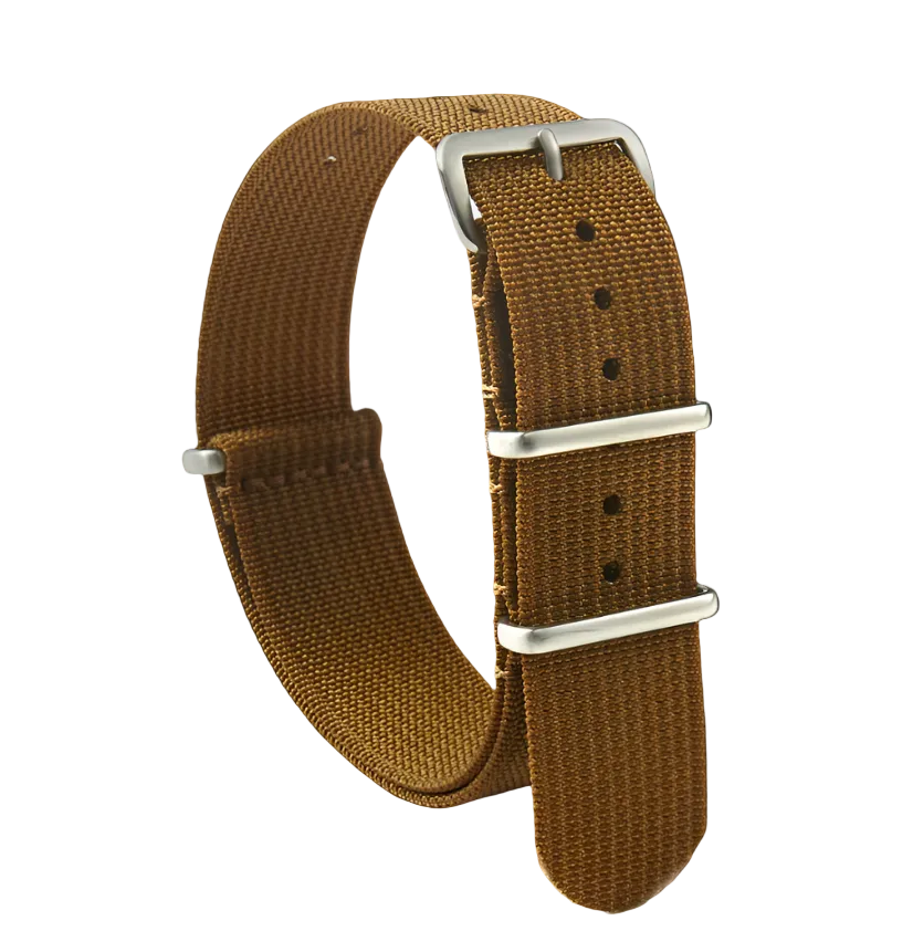 18mm Ribbed Desert NATO Military Watch Strap