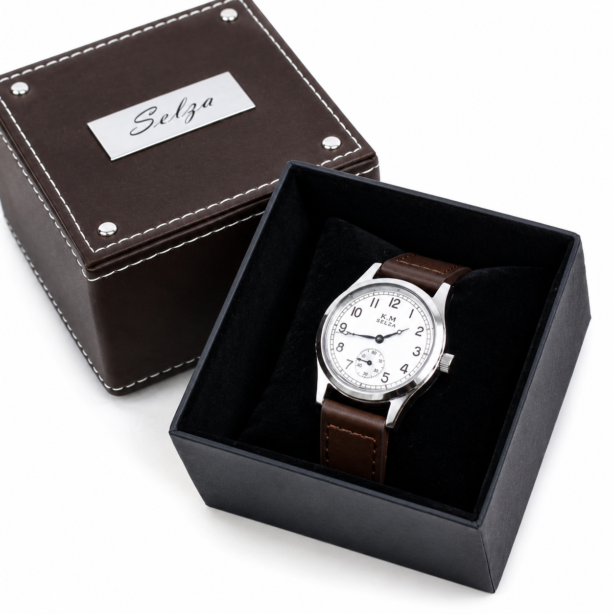 Reloj Selza Kriegsmarine (Marina alemana) patrón WW2 con movimiento mecánico automático de 21 rubíes