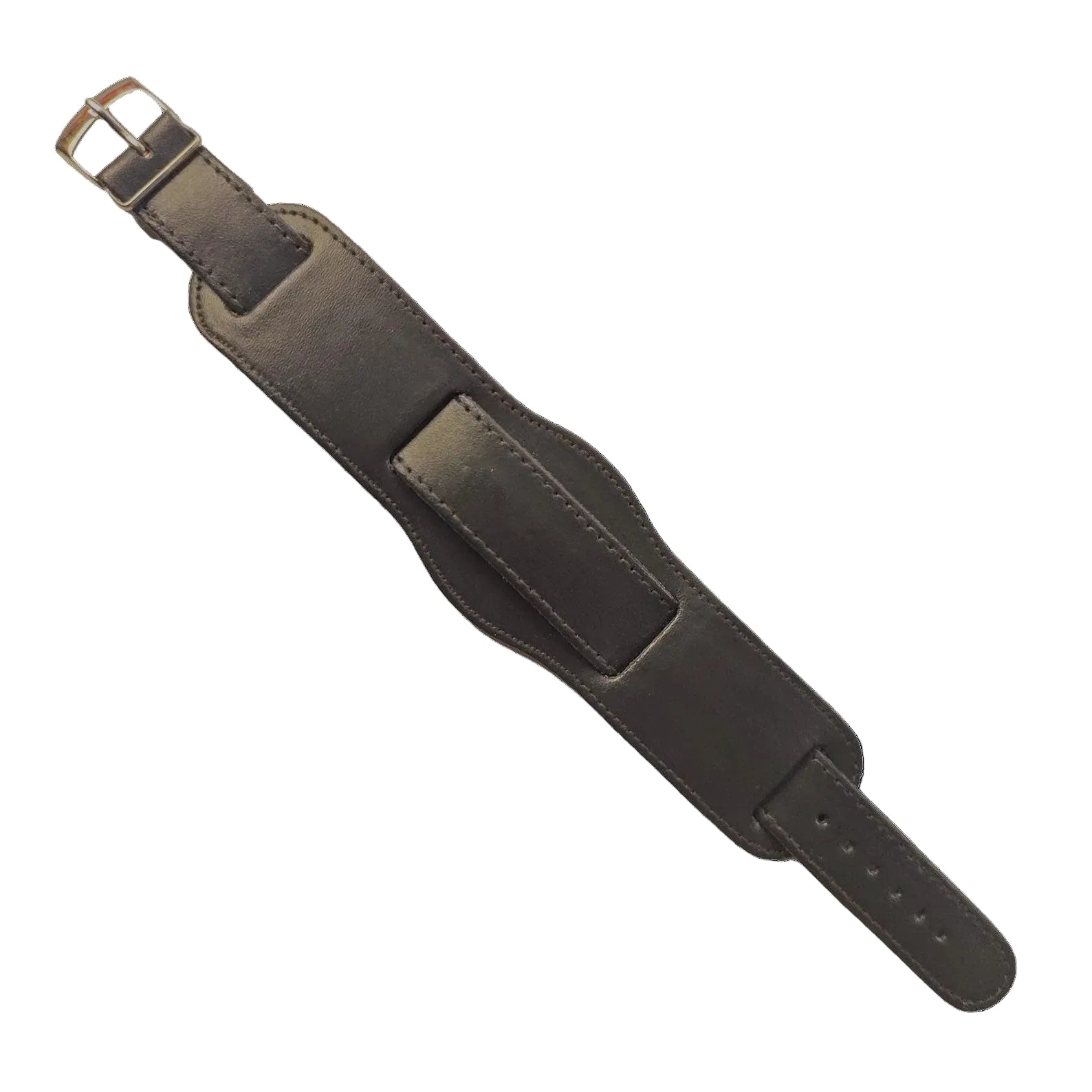 Brown 1950s Pattern 18mm Leather Military Watch Strap