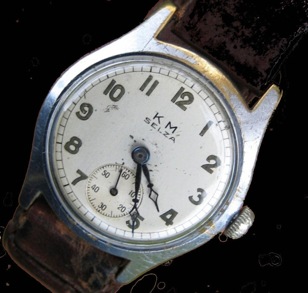 Reloj Selza Kriegsmarine (Marina alemana) patrón WW2 con movimiento mecánico automático de 21 rubíes