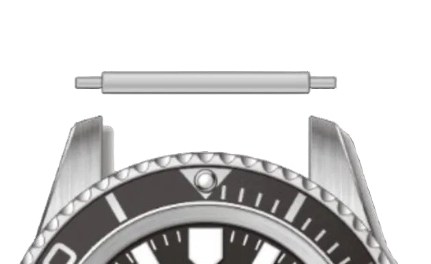 Pair of Watch Pins Designed to Create the Appearance of a Military Watch with Fixed Solid Bars