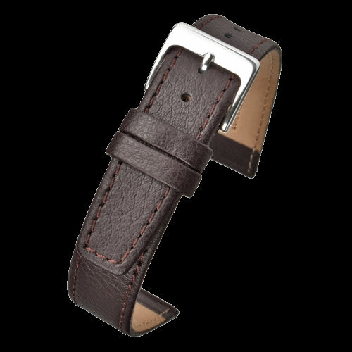 Correa de reloj de piel de búfalo marrón de 22 mm
