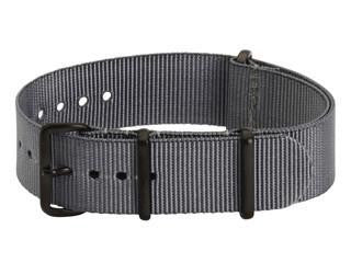 Correa de reloj NATO gris de 20mm con hebillas negras covert PVD
