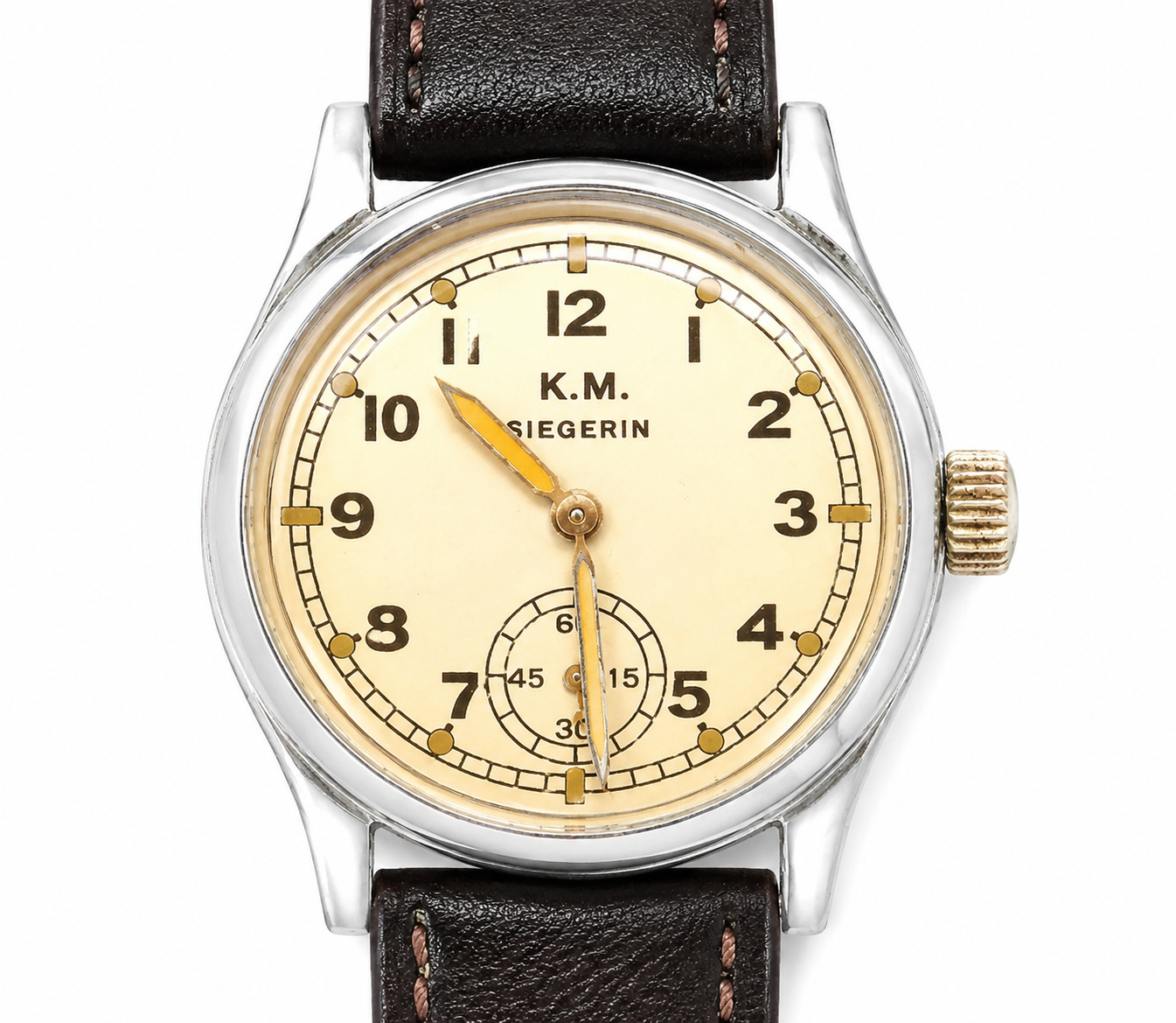 Montre Siegerin Kriegsmarine (marine allemande) motif WW2 avec mouvement mécanique automatique 21 rubis