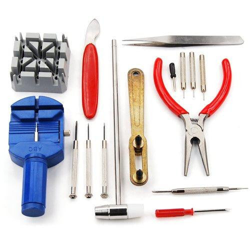 Kit de reparación de relojes y relojería de 16 piezas