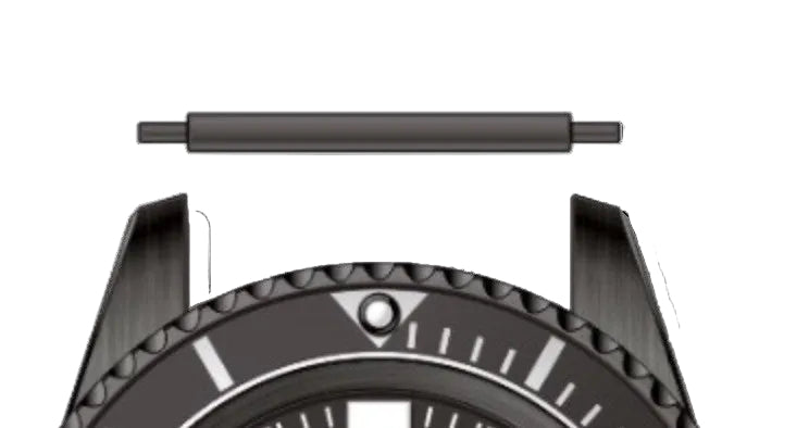 Pair of Watch Pins Designed to Create the Appearance of a Military Watch with Fixed Solid Bars