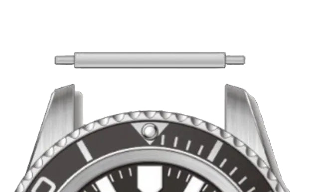 Pair of Watch Pins Designed to Create the Appearance of a Military Watch with Fixed Solid Bars