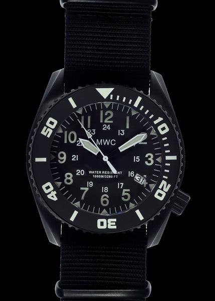 MWC "Depthmaster" Military Divers Watch – 100ATM / 3,280ft / 1000m Water Resistant, PVD Stainless Steel Case with Helium Valve (Quartz)