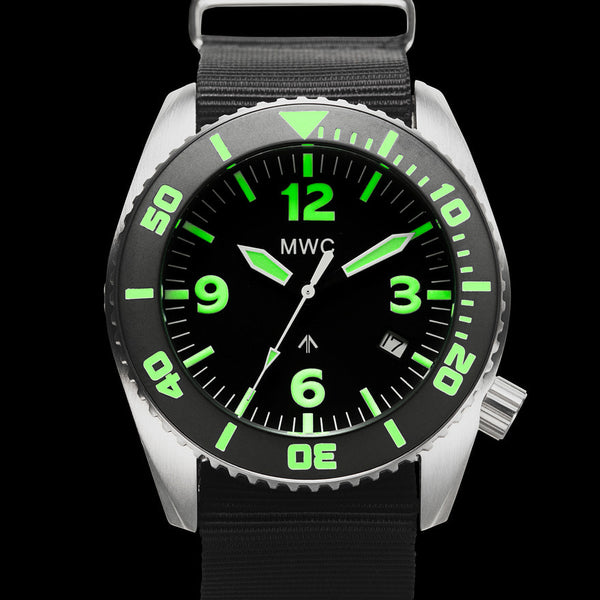 MWC "Depthmaster" 100atm / 3,280ft / 1000m Water Resistant Military Divers Watch in Stainless Steel Case with Helium Valve (Automatic)