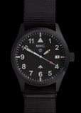 MWC Classic 40mm Covert Black PVD Steel Aviator Watch with 24 Jewel Automatic Movement and 100m Water Resistance