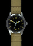 A-11 1940s WWII Pattern Military Watch (Automatic) Brushed Steel Finish with 100m Water Resistance and Sapphire Crystal