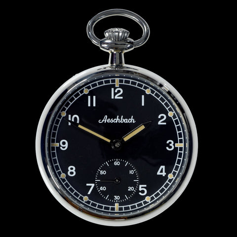 Aeschbach WW2 Pattern German Airforce (Luftwaffe) 17 Jewel Hand Wound Military Pocket Watch