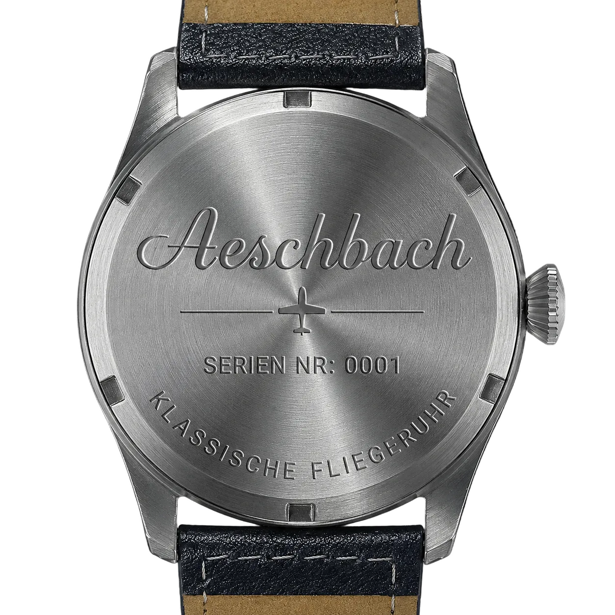 Aeschbach 46mm WWII Limited Edition XL Format Luftwaffe Pattern Military Aviators Watch with Sapphire Crystal