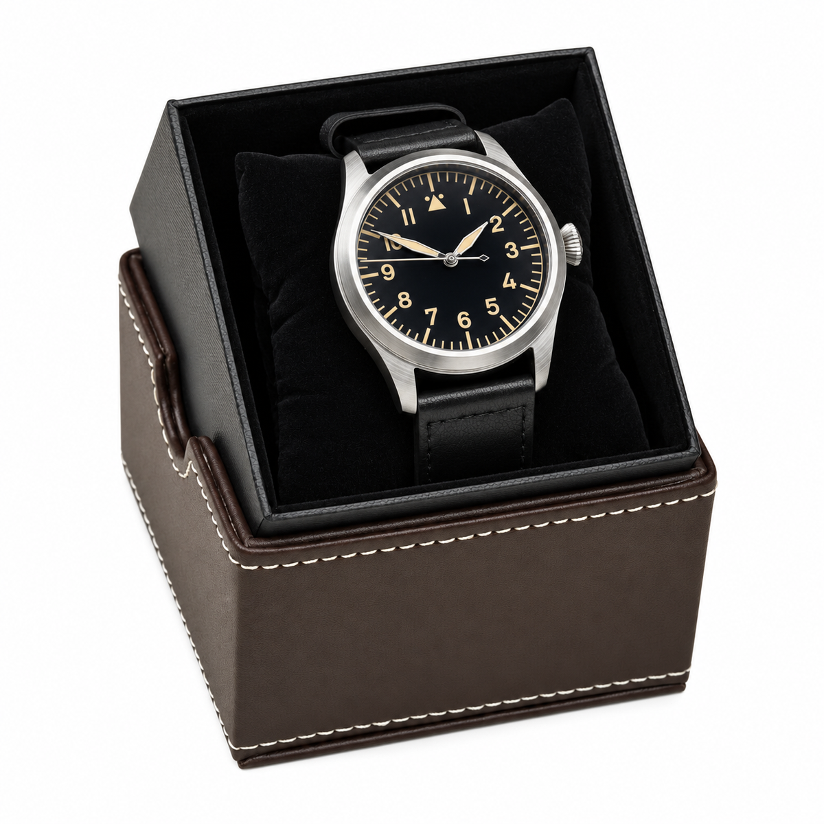 Aeschbach 46mm WWII Limited Edition XL Format Luftwaffe Pattern Military Aviators Watch with Sapphire Crystal (Copy)