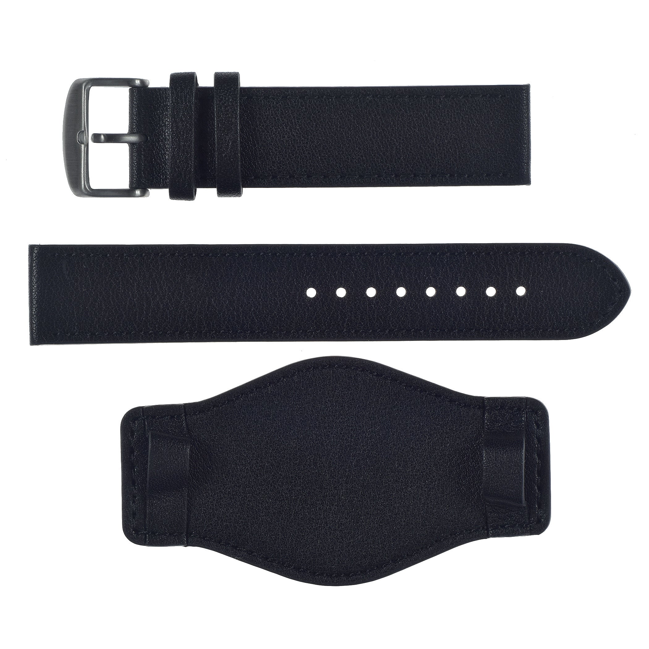 Bracelet de montre militaire en cuir d'aviateur allemand "Luftwaffe / Bund" 20mm