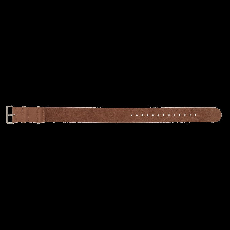 Bracelet de montre militaire NATO en cuir marron 22mm