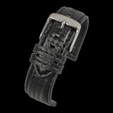 18mm Premium Black Carbon Fibre Watch Strap with Matching Stitching