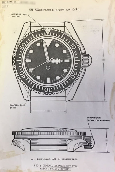 MWC 1999-2001 Pattern Automatic Military Divers Watch  - Retro Luminous Paint, Sapphire Crystal, 60 Hour Power Reserve