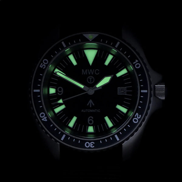 MWC 1999-2001 Pattern Automatic Military Divers Watch  - Retro Luminous Paint, Sapphire Crystal, 60 Hour Power Reserve