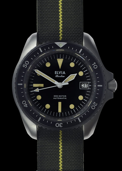 ELVIA Automatic Military Divers Watch with Sapphire Crystal and 24 Jewel Automatic Movement