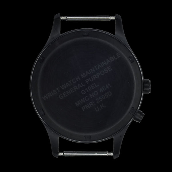 MWC G10EL Black PVD Steel General Service Watch with Olive Drab Electroluminescent (EL) Backlit Dial