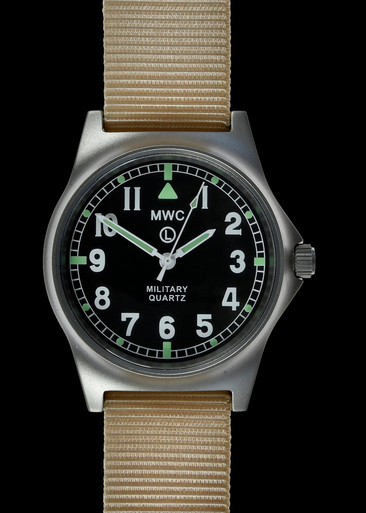 MWC G10 LM Non Date Stainless Steel Military Watch (Desert Strap)