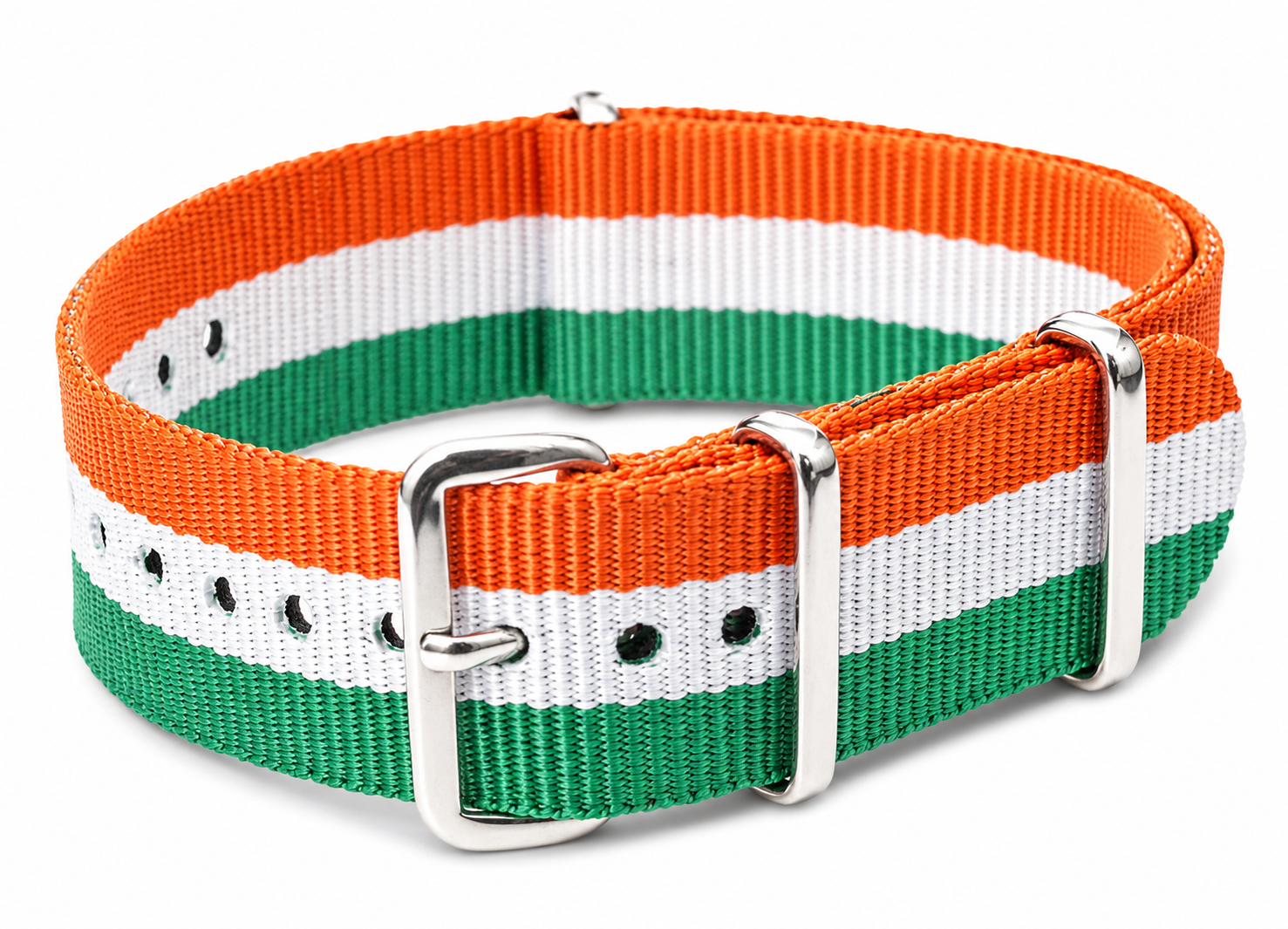 Ireland 18mm "Orange, White and Green" NATO Military Watch Strap