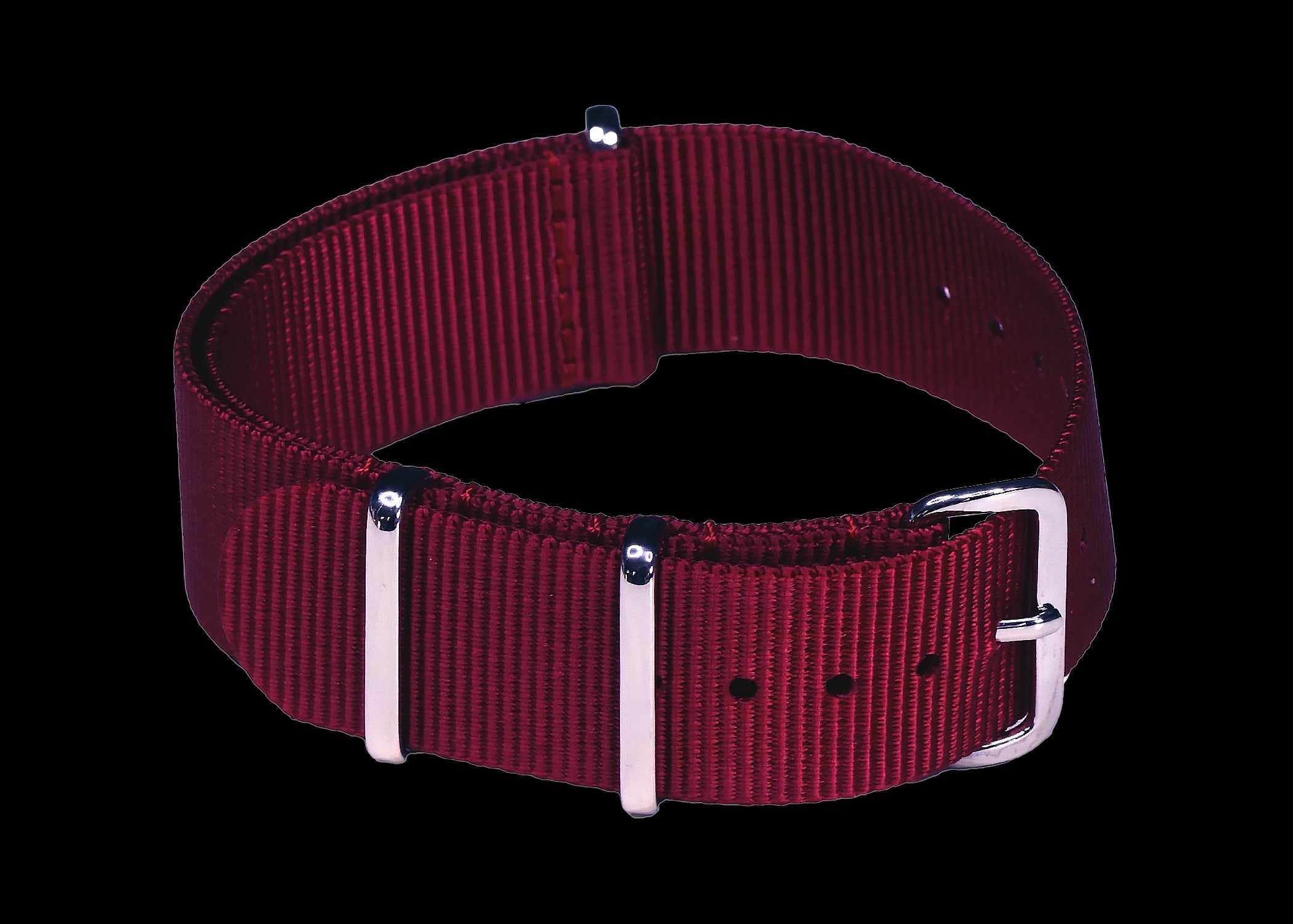 Correa militar NATO roja oscura de 20mm