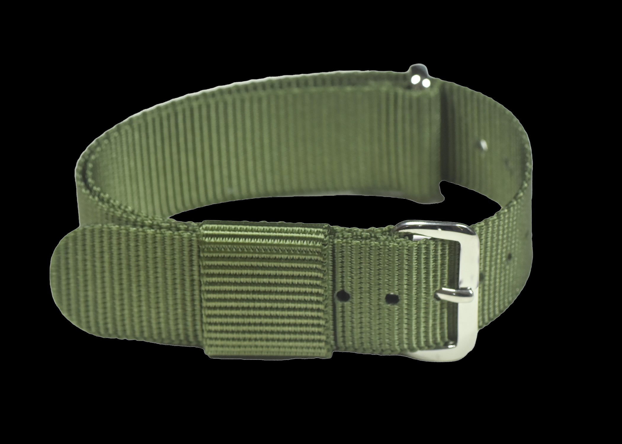 18mm US-Muster Olivgrünes Militär-Uhrenarmband