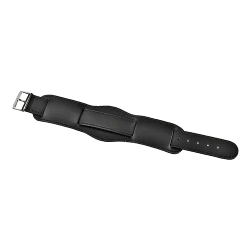 Black 1950s Pattern 18mm Leather Military Watch Strap